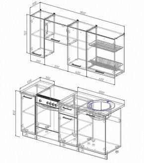 Кухонный гарнитур Жемчуг 1800 в Качканаре - kachkanar.mebel-e96.ru