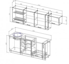 Кухонный гарнитур Лада 2550 в Качканаре - kachkanar.mebel-e96.ru