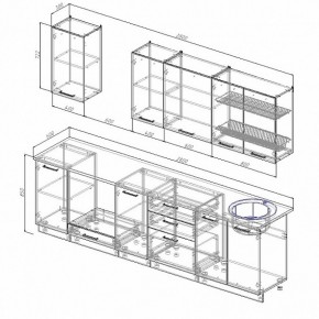 Кухонный гарнитур Шампань 2800 в Качканаре - kachkanar.mebel-e96.ru