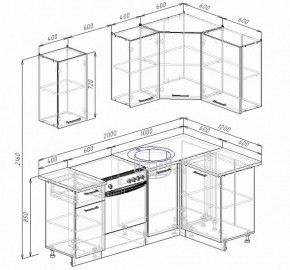 Кухонный гарнитур угловой Графика 2000х1200 в Качканаре - kachkanar.mebel-e96.ru