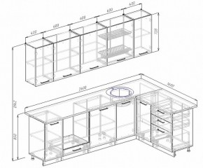 Кухонный гарнитур угловой Графика 2600х1600 мм МДФ в Качканаре - kachkanar.mebel-e96.ru