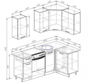 Кухонный гарнитур угловой Вегас 2000*1200 в Качканаре - kachkanar.mebel-e96.ru