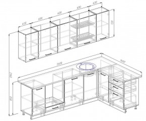 Кухонный гарнитур угловой Вегас 2600*1600 в Качканаре - kachkanar.mebel-e96.ru