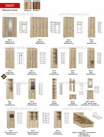 Шкаф 1800 мм Квадро-17 (4-х створчатый) (АстридМ) в Качканаре - kachkanar.mebel-e96.ru