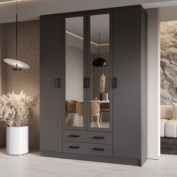 Шкаф Квадро 1600 мм Графит (Эра) в Качканаре - kachkanar.mebel-e96.ru