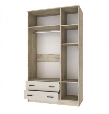 Шкаф Лагуна с антресолью крафт серый/кашемир (Текс) в Качканаре - kachkanar.mebel-e96.ru