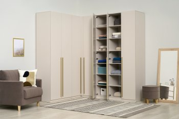 Гардеробная/шкаф 2200*1706 мм Ларго №3 Кашемир (Миф) в Качканаре - kachkanar.mebel-e96.ru