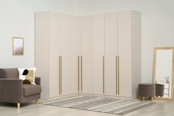 Гардеробная/шкаф 2200*1706 мм Ларго №3 Кашемир (Миф) в Качканаре - kachkanar.mebel-e96.ru