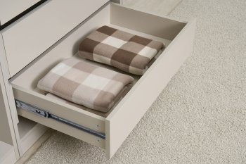 Гардеробная/шкаф 4000 мм Ларго №1 открытая Кашемир (Миф) в Качканаре - kachkanar.mebel-e96.ru