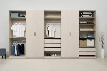 Гардеробная/шкаф 4000 мм Ларго №4 Кашемир (Миф) в Качканаре - kachkanar.mebel-e96.ru