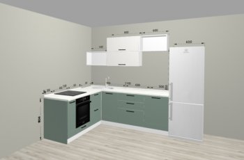 Угловой кухонный гарнитур Санвут 1516х2100 мм в Качканаре - kachkanar.mebel-e96.ru
