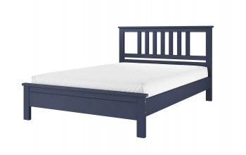 Кровать из массива Лаура темный лазурный (БМ) в Качканаре - kachkanar.mebel-e96.ru