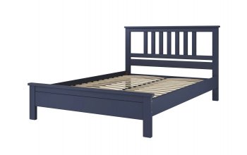 Кровать из массива Лаура темный лазурный (БМ) в Качканаре - kachkanar.mebel-e96.ru