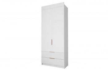 Шкаф Лавис ШД 900.1, белый софт (ДСВ) в Качканаре - kachkanar.mebel-e96.ru