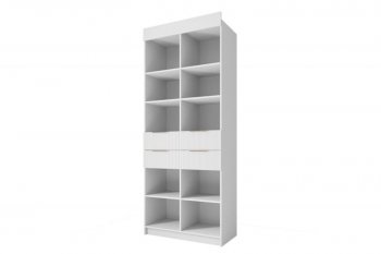 Стеллаж Лавис с ящиками СД 900.1/2 белый софт (ДСВ) в Качканаре - kachkanar.mebel-e96.ru