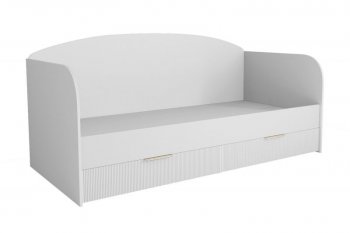 Кровать Лавис ДКД 2000.1 с ящиками белый софт (ДСВ) в Качканаре - kachkanar.mebel-e96.ru