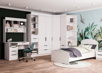 Набор детской мебели Лавис модульный белый софт (ДСВ) в Качканаре - kachkanar.mebel-e96.ru