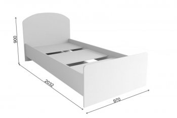 Кровать Лавис КРД 900.1 белый софт (ДСВ) в Качканаре - kachkanar.mebel-e96.ru