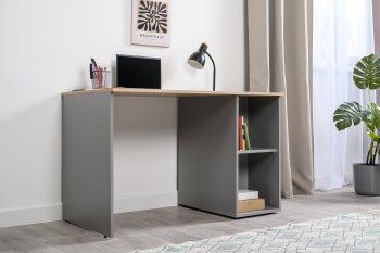 Стол письменный Лайт 12.163. серый (Моби) в Качканаре - kachkanar.mebel-e96.ru