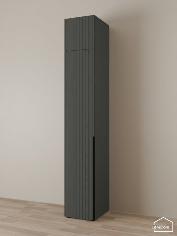 Шкаф с антресолью 400 мм Linnea MHR-1A-1 2450х400х510 (Графит-М 11.1.25) в Качканаре - kachkanar.mebel-e96.ru