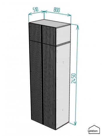 Шкаф с антресолью 800 мм Linnea MHR-2A-2 2450х800х510 (Белый-М 11.1.2) в Качканаре - kachkanar.mebel-e96.ru