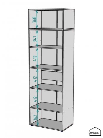 Шкаф с антресолью 800 мм Linnea MHR-2A-2 2450х800х510 (Белый-М 11.1.2) в Качканаре - kachkanar.mebel-e96.ru
