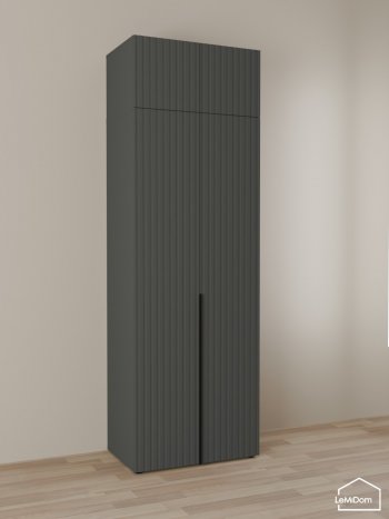 Шкаф с антресолью 800 мм Linnea MHR-2A-2 2450х800х510 (Графит-М 11.1.25) в Качканаре - kachkanar.mebel-e96.ru