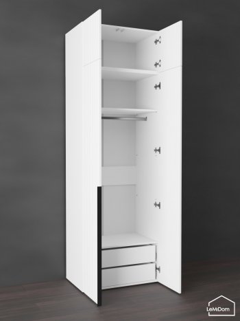 Шкаф с антресолью 800 мм Linnea MHR-2A-3 2450х800х510 (Белый-М 11.1.2) в Качканаре - kachkanar.mebel-e96.ru