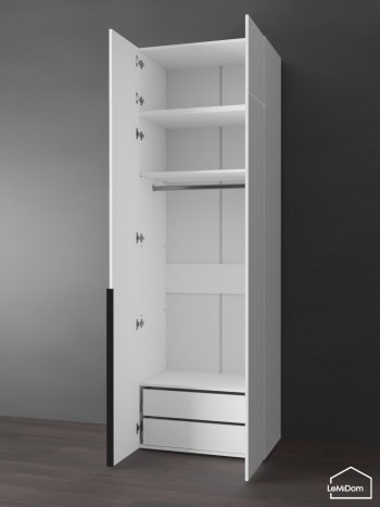 Шкаф с антресолью 800 мм Linnea MHR-2A-3 2450х800х510 (Белый-М 11.1.2) в Качканаре - kachkanar.mebel-e96.ru
