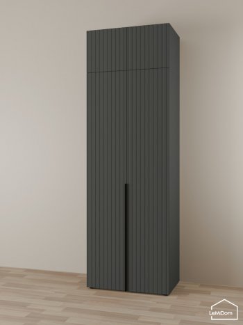 Шкаф с антресолью 800 мм Linnea MHR-2A-3 2450х800х510 (Графит-М 11.1.25) в Качканаре - kachkanar.mebel-e96.ru
