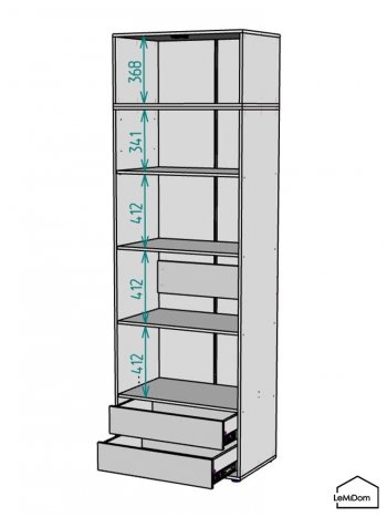Шкаф с антресолью 800 мм Linnea MHR-2A-4 2450х800х510 (Белый-М 11.1.2) в Качканаре - kachkanar.mebel-e96.ru