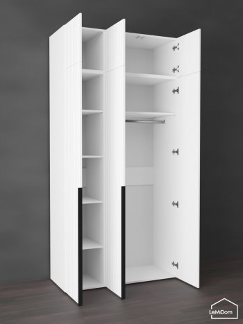 Шкаф с антресолью 1200 мм Linnea MHR-3A-1 2450х1200х510 (Белый-М 11.1.1) в Качканаре - kachkanar.mebel-e96.ru