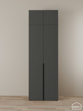 Шкаф с антресолью 800 мм Linnea MHR-2A-1 2450х800х510 (Графит-М 11.1.25) в Качканаре - kachkanar.mebel-e96.ru