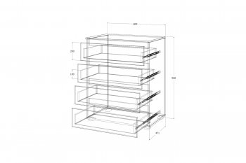 Комод Лиана графит (Зарон) в Качканаре - kachkanar.mebel-e96.ru