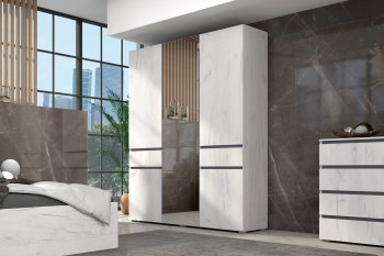 Шкаф 1600 мм Лиана графит (Зарон) в Качканаре - kachkanar.mebel-e96.ru