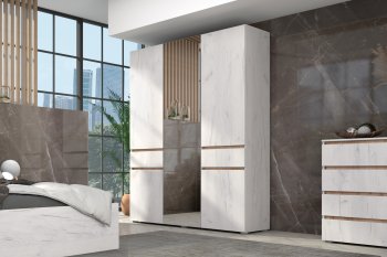 Спальный гарнитур Лиана золотой, модульный (Зарон) в Качканаре - kachkanar.mebel-e96.ru