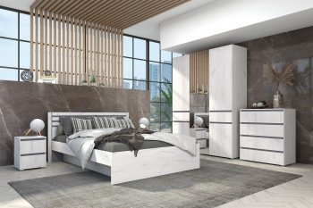 Спальный гарнитур Лиана графит, модульный (Зарон) в Качканаре - kachkanar.mebel-e96.ru