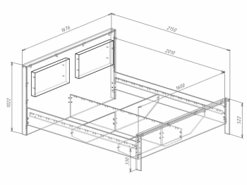 Кровать Либерти 1600/1800 мм с плитой 22 (Росток) в Качканаре - kachkanar.mebel-e96.ru