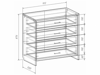 Комод Либерти (Росток) в Качканаре - kachkanar.mebel-e96.ru