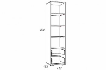 Стеллаж Лилу НМ 041.03 (Silva) в Качканаре - kachkanar.mebel-e96.ru