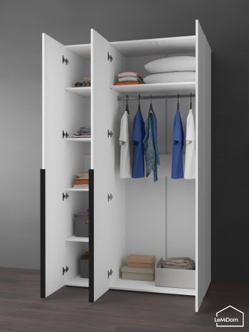 Шкаф Linnea MHR-3-1 2050х1200х510 (Белый-М 11.1.1) в Качканаре - kachkanar.mebel-e96.ru