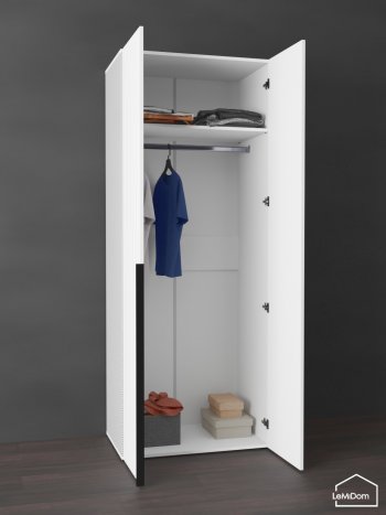 Шкаф Linnea MHR-2 2050х800х510 (Белый-М 11.1.2) в Качканаре - kachkanar.mebel-e96.ru