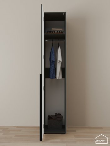 Шкаф Linnea MHR-1 2050х400х510 (Графит-М 11.1.25) в Качканаре - kachkanar.mebel-e96.ru