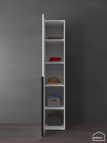 Шкаф Linnea MHR-1-2 2050х400х510 (Белый-М 11.1.2) в Качканаре - kachkanar.mebel-e96.ru