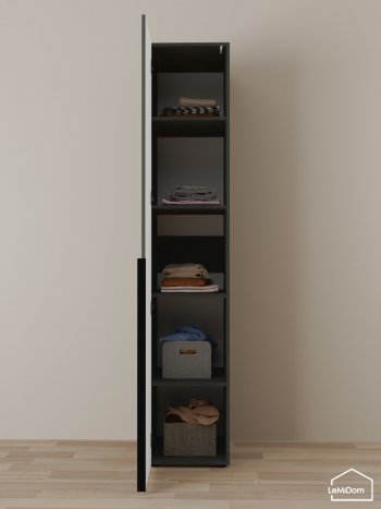 Шкаф Linnea MHR-1-2 2050х400х510 (Графит-М 11.1.25) в Качканаре - kachkanar.mebel-e96.ru