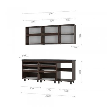 Кухонный гарнитур Лофт 2000 мм (БТС) в Качканаре - kachkanar.mebel-e96.ru