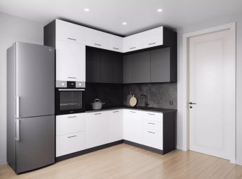Кухонный гарнитур угловой Лофт 2200*1700 мм (Санвут) в Качканаре - kachkanar.mebel-e96.ru