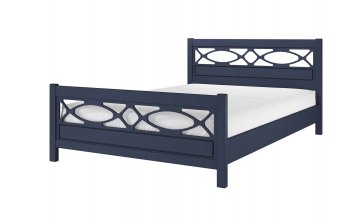 Кровать из массива Лоренса Темный лазурный (БМ) в Качканаре - kachkanar.mebel-e96.ru
