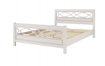 Кровать из массива Лоренса льняной (БМ) в Качканаре - kachkanar.mebel-e96.ru