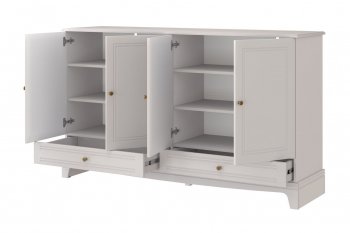 Комод 4 двери 2ящ. Лорето, льняной (БМ) в Качканаре - kachkanar.mebel-e96.ru